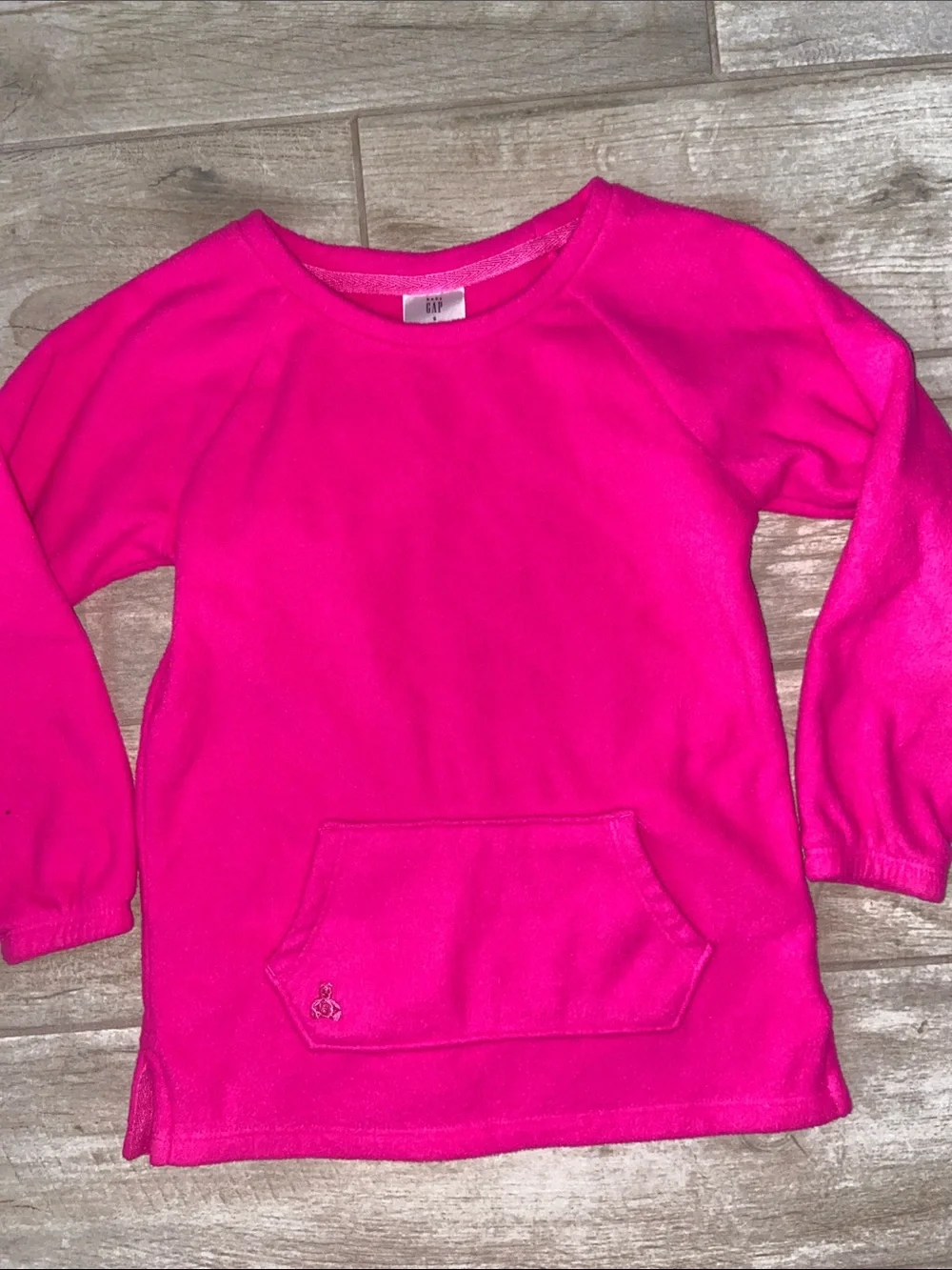 GAP Kids 5T Pink Fleece Pullover & Red Heart Hoodie with Black Leggings